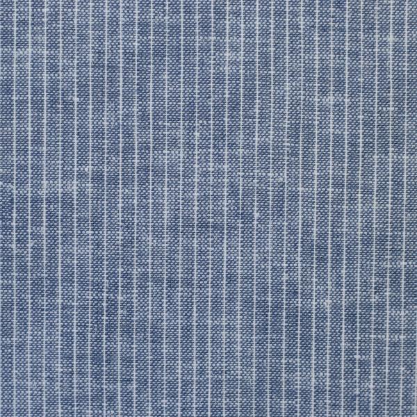 Baumwoll-Leinen Paul Streifen meliert Jeansblau von Swafing